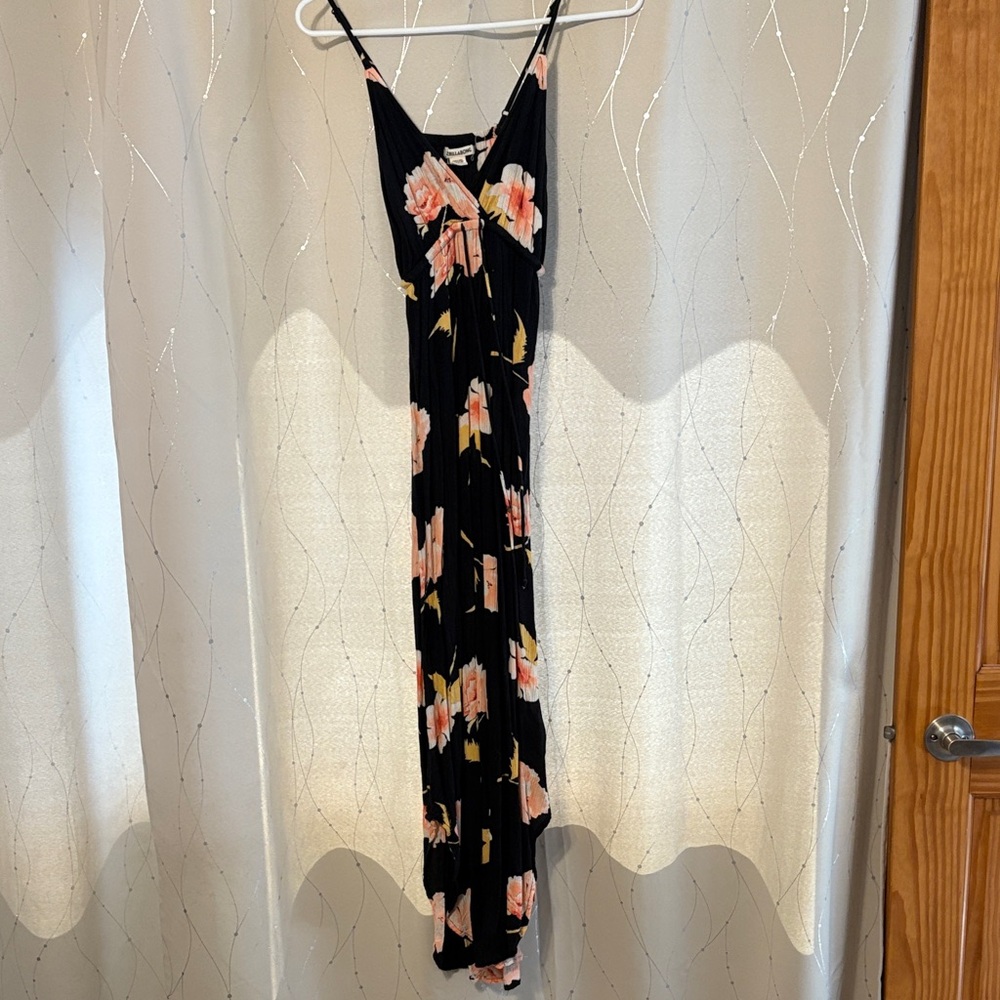 Billabong Black and Orange Floral Dress